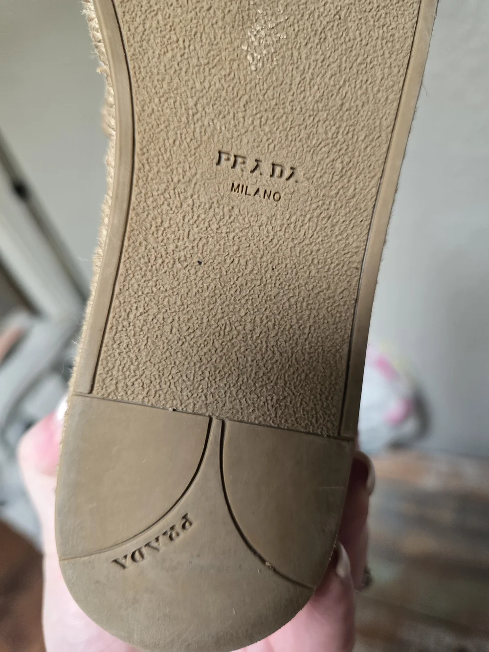 Prada Espadrille Platform Peep-Toe Shoes
